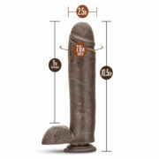 DR. SKIN – MR. MISTER 10.5 INCH DILDO WITH SUCTION – CHOCOLATE -. SEXSHOP OFERTAS
