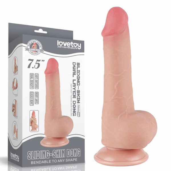 SLIDING-SKIN DONG BENDABLE TO ANY SHAPE 7.5 - SEXSHOP OFERTAS (1)