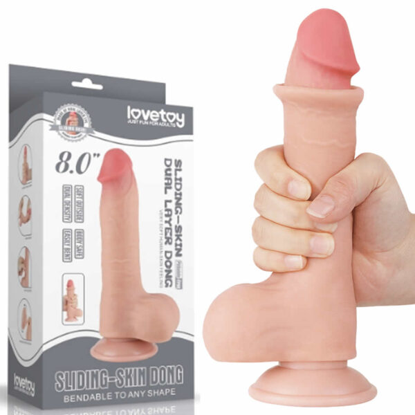 SLIDING-SKIN DONG BENDABLE TO ANY SHAPE 8 EN SEXSHOP OFERTAS (1)