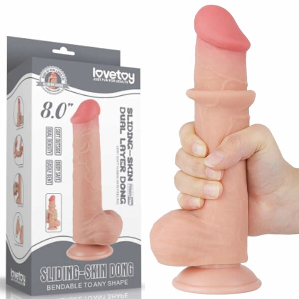 SLIDING-SKIN DONG BENDABLE TO ANY SHAPE 8 -- SEXSHOP OFERTAS (1)