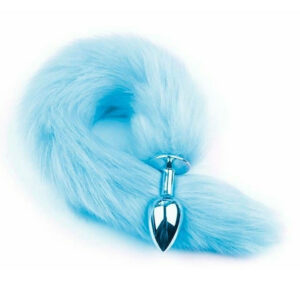PLUG ANAL CON COLA DE ZORRA CELESTE EN SEXSHOP OFERTAS