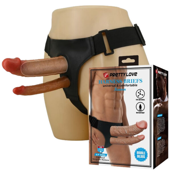 HARNESS BRIEFS KEAVEN DOUBLE DILDOS 6.9 EN SEXSHOP LINCE (1) HARNESS BRIEFS KEAVEN DOUBLE DILDOS 6.9 EN SEXSHOP LINCE (1)